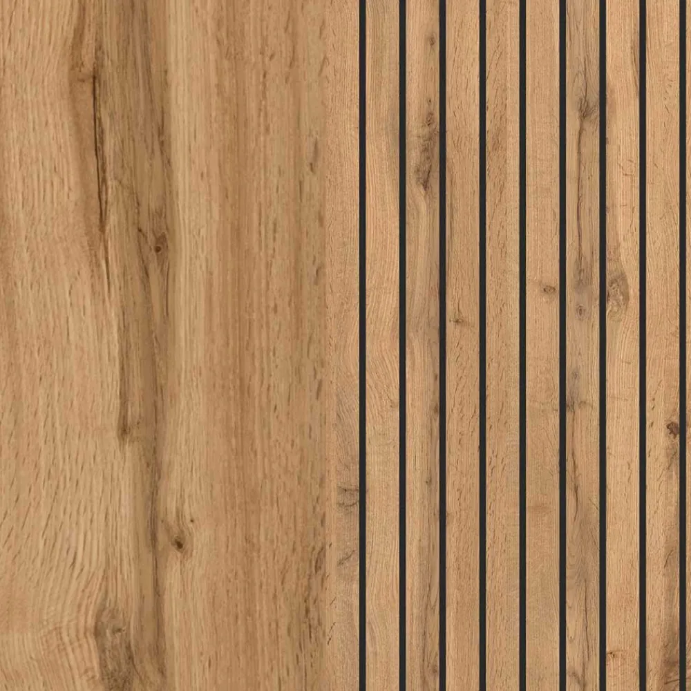 Wohnen 2 Becken Waschkonsole & Spiegel & Schrank - Crystoga (vierteilig)