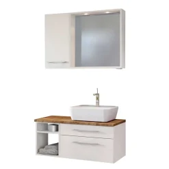 Wohnen Badezimmer Komplett*90 cm Bad Einrichtung Waschplatz - Enwicos (dreiteilig)