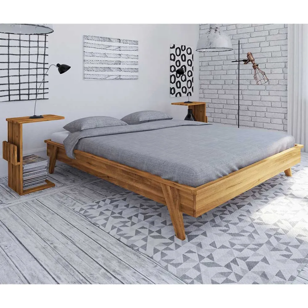 Wohnen 190 cm Bettanlage im Retro Design - Hardus (dreiteilig)