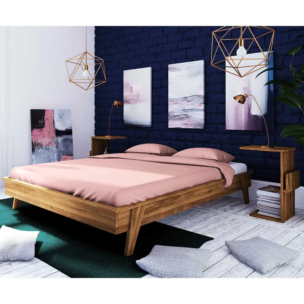 Wohnen 190 cm Bettanlage im Retro Design - Hardus (dreiteilig)