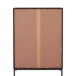 Wohnen 80 cm breite Hochkommode in Walnuss Optik - Teleska