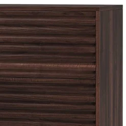 Wohnen 80 cm breite Hochkommode in Walnuss Optik - Teleska