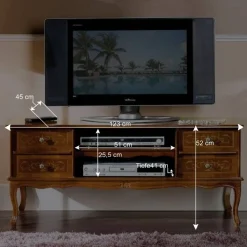 Wohnen Tv & Hifi-Möbel|Tv & Hifi-Möbel*123 cm breite TV Kommode Agosto im Barockstil