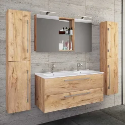 Wohnen 178 cm breiter Badblock Einzelmöbel - Ursela (vierteilig)