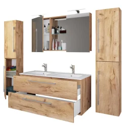 Wohnen 178 cm breiter Badblock Einzelmöbel - Ursela (vierteilig)