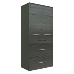 Wohnen Badschränke*60 cm breiter Badschrank für die Wand Glides in Eiche Grau Dekor