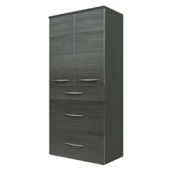 Wohnen Badschränke*60 cm breiter Badschrank für die Wand Glides in Eiche Grau Dekor