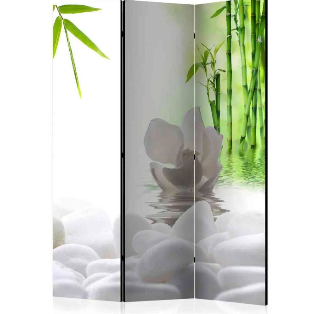 Wohnen Asiatische Möbel*135 cm breiter Deko-Paravent mit Zen Motiv - Santyra