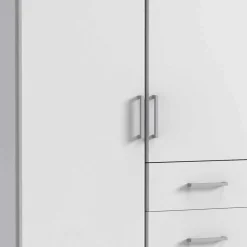 Wohnen Jugendzimmerschränke*91 cm breiter Kleiderschrank in Weiß - Cador