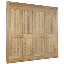 Wohnen 200 cm breiter Kleiderschrank 4-türig in Asteiche - Zamron