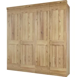 Wohnen 200 cm breiter Kleiderschrank 4-türig in Asteiche - Zamron