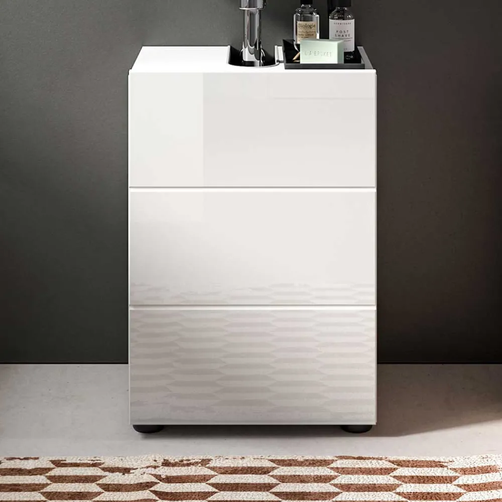 Wohnen 38 cm breiter Waschbeckenschrank in Weiß - Vitablos