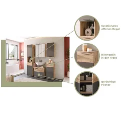 Wohnen 60 cm breiter Waschplatz fürs Bad - Depart (zweiteilig)