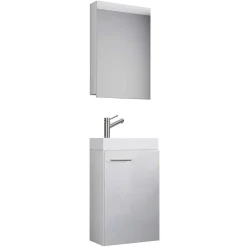 Wohnen 41 cm breiter Waschplatz in Weiß - Vulcanos (zweiteilig)