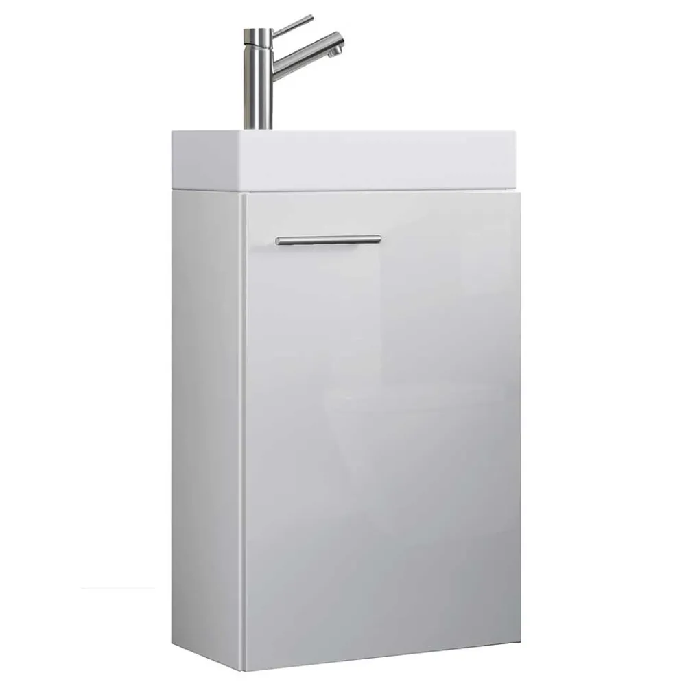 Wohnen 41 cm breiter Waschplatz in Weiß - Vulcanos (zweiteilig)