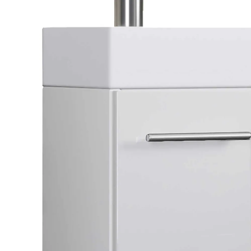 Wohnen 41 cm breiter Waschplatz in Weiß - Vulcanos (zweiteilig)