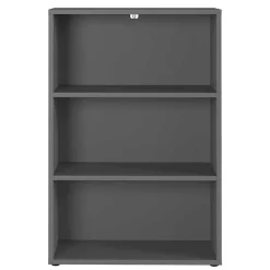 Wohnen Wohnzimmer-Regale|Büroregale*80 cm breites 3 Fächer Aktenregal in dunklem Grau - Valcau