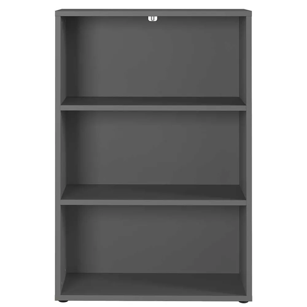 Wohnen Wohnzimmer-Regale|Büroregale*80 cm breites 3 Fächer Aktenregal in dunklem Grau - Valcau