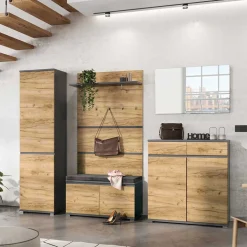 Wohnen 246 cm breites Flurmöbel Set modern - Orsecca (fünfteilig)