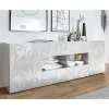Wohnen 241 cm breites Sideboard in Weiß HG - Vovasoma