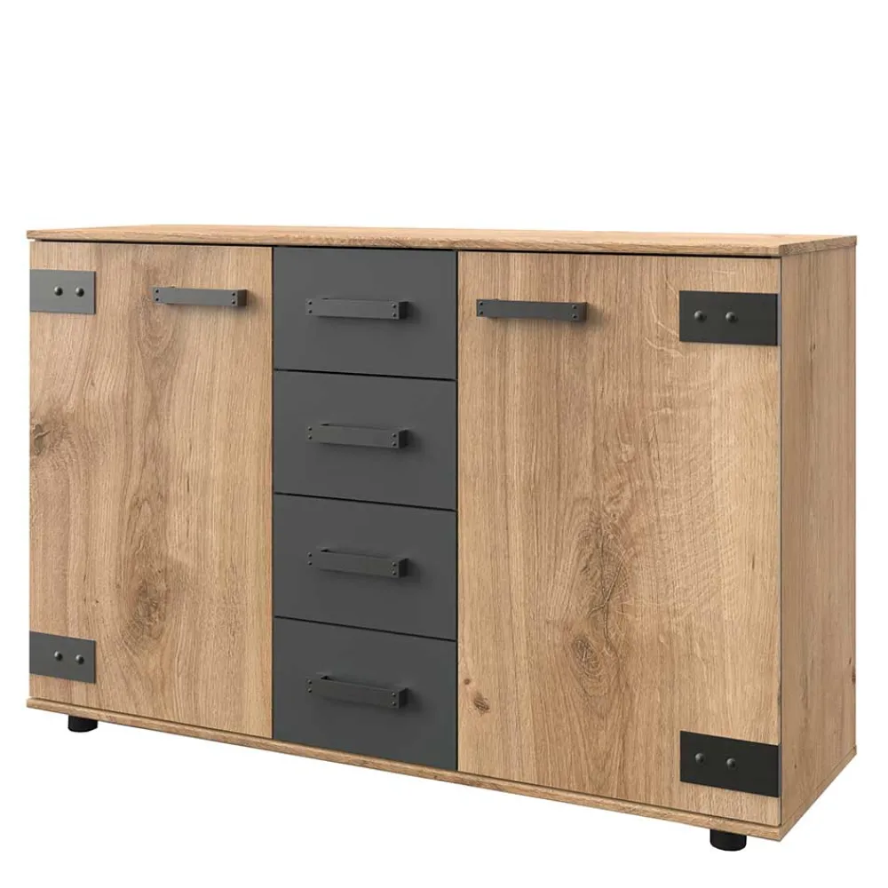 Wohnen Küchenschränke|Sideboards*130 cm breites Sideboard in Plankeneiche NB - Enegal