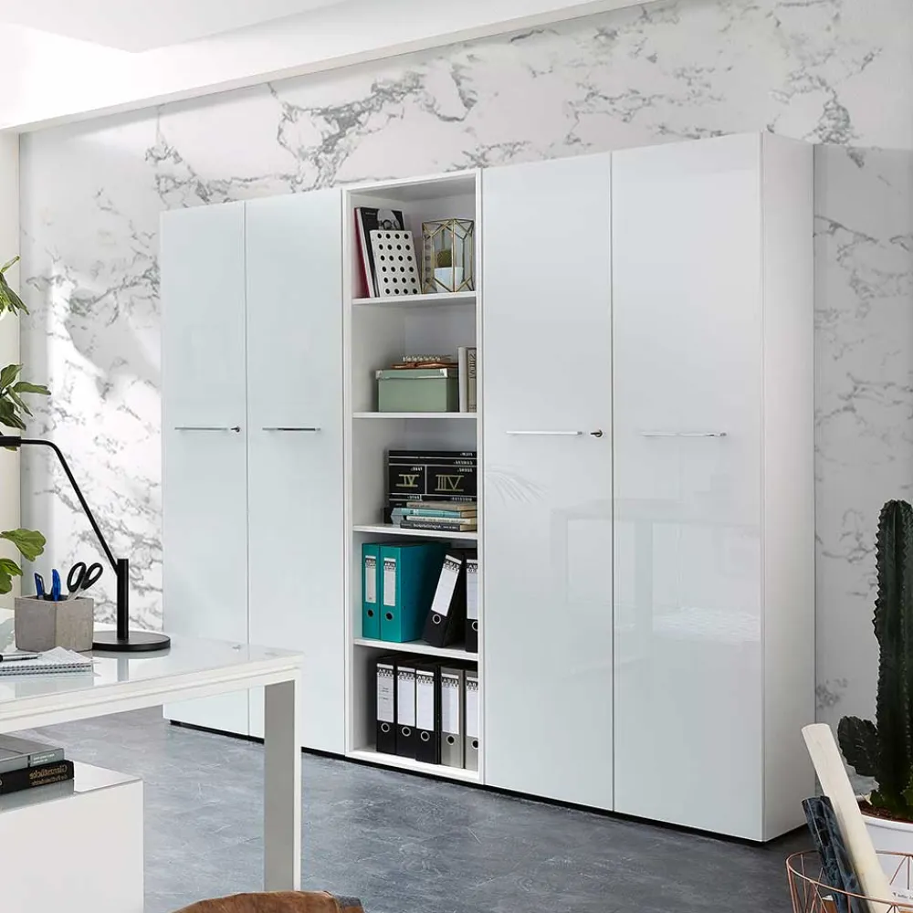 Wohnen 196 cm hohe Büro Schränke & Regal - Fidania I (dreiteilig)