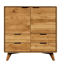 Wohnen Küchenschränke|Flurkommoden*92 cm hohe Kombikommode aus Wildeiche - Eavy