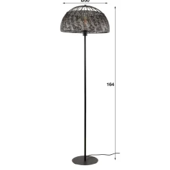Wohnen Lampen & Leuchten*164 cm hohe Stehleuchte mit halbrundem Schirm - Filax