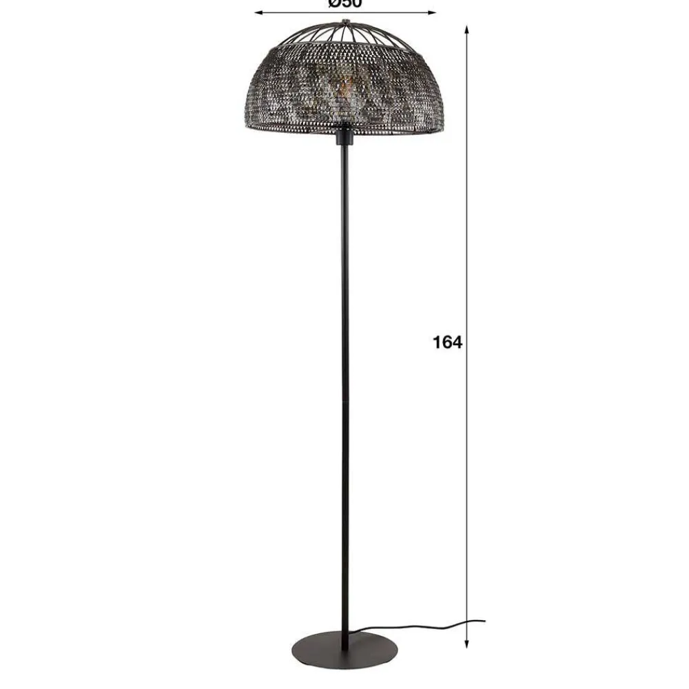 Wohnen Lampen & Leuchten*164 cm hohe Stehleuchte mit halbrundem Schirm - Filax