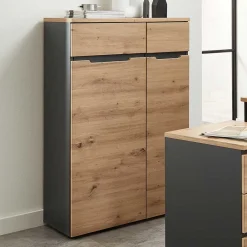 Wohnen 122 cm hoher Aktenschrank mit zwei Türen - Kuetra