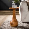 Wohnen Telefontische*59 cm hoher Beistelltisch aus Akazie Massivholz - Nics