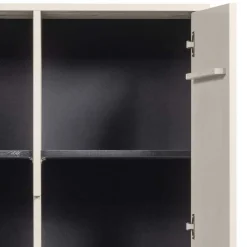 Wohnen Kommoden|Esszimmerschränke*149 cm hoher Schrank in Hellgrau - Lergavano