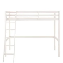 Wohnen Kindermöbel|Kinderbetten*175 cm hohes Hochbett mit Leiter in Weiß - Saludio