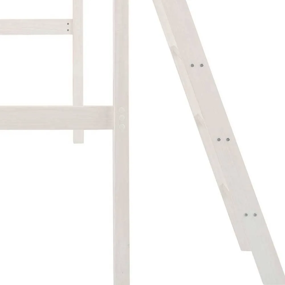 Wohnen Kindermöbel|Kinderbetten*175 cm hohes Hochbett mit Leiter in Weiß - Saludio