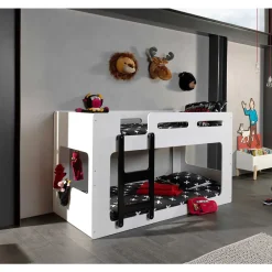 Kinder Wohnen 121 cm hohes Kinderbett mit Spielbereich - Kiko