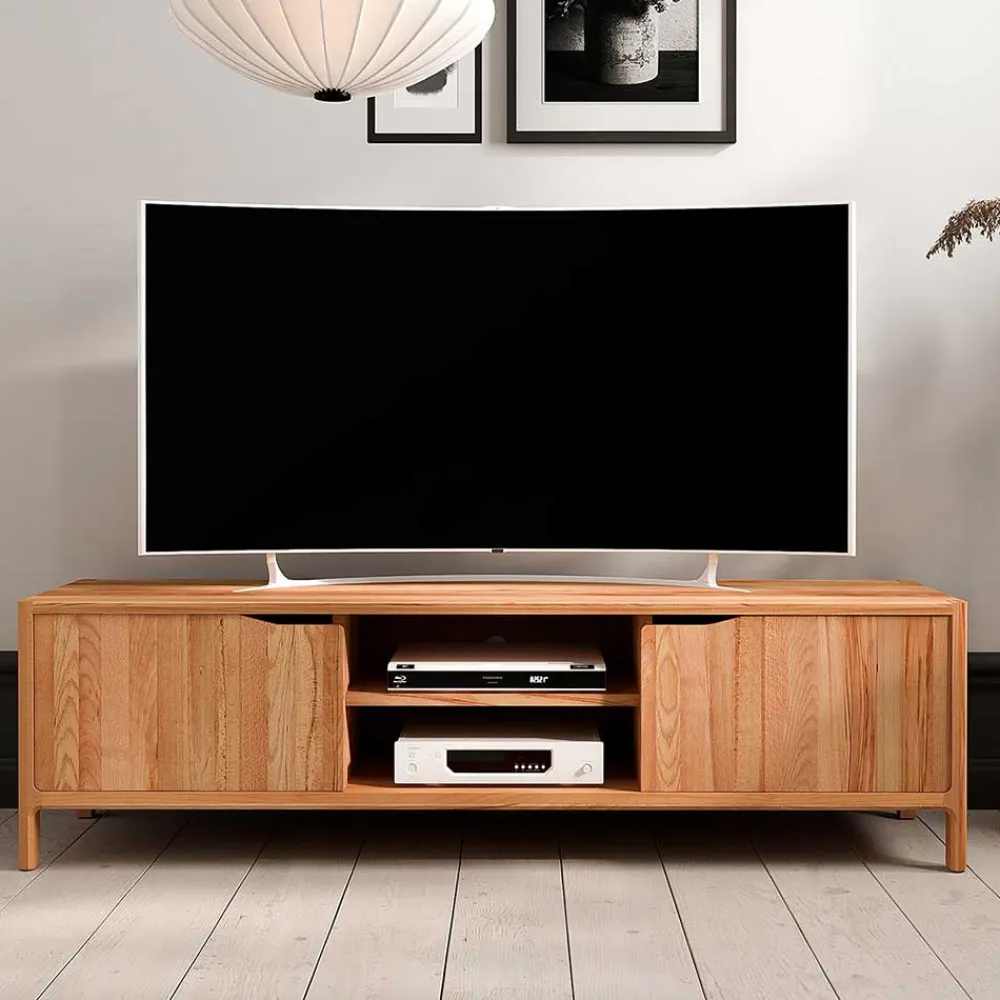 Wohnen 48 cm hohes TV Board aus Kernbuche Massivholz - Lana