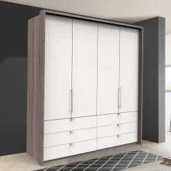Wohnen Jugendzimmerschränke*200 cm Kombi Kleiderschrank mit 58 cm Tiefe - Tivierto