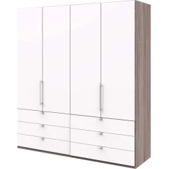 Wohnen Jugendzimmerschränke*200 cm Kombi Kleiderschrank mit 58 cm Tiefe - Tivierto