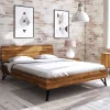 Wohnen Betten|Betten*190 cm langes Bettgestell aus Wildeiche Holz - Mandirov