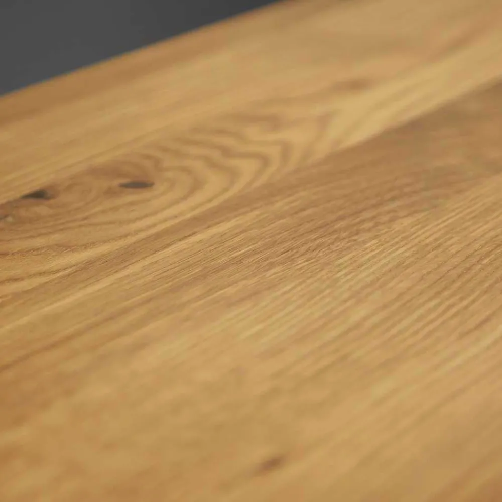 Wohnen 220 cm langes TV Lowboard in Wildeiche mit Weiß - Diesta I