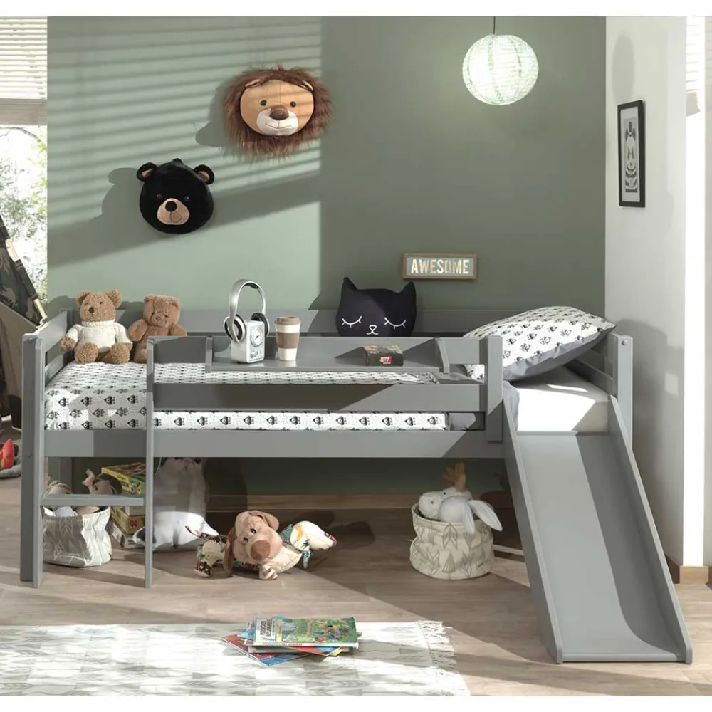 Kinder Wohnen 83 cm niedriges Hochbett mit Rutsche - Iljona