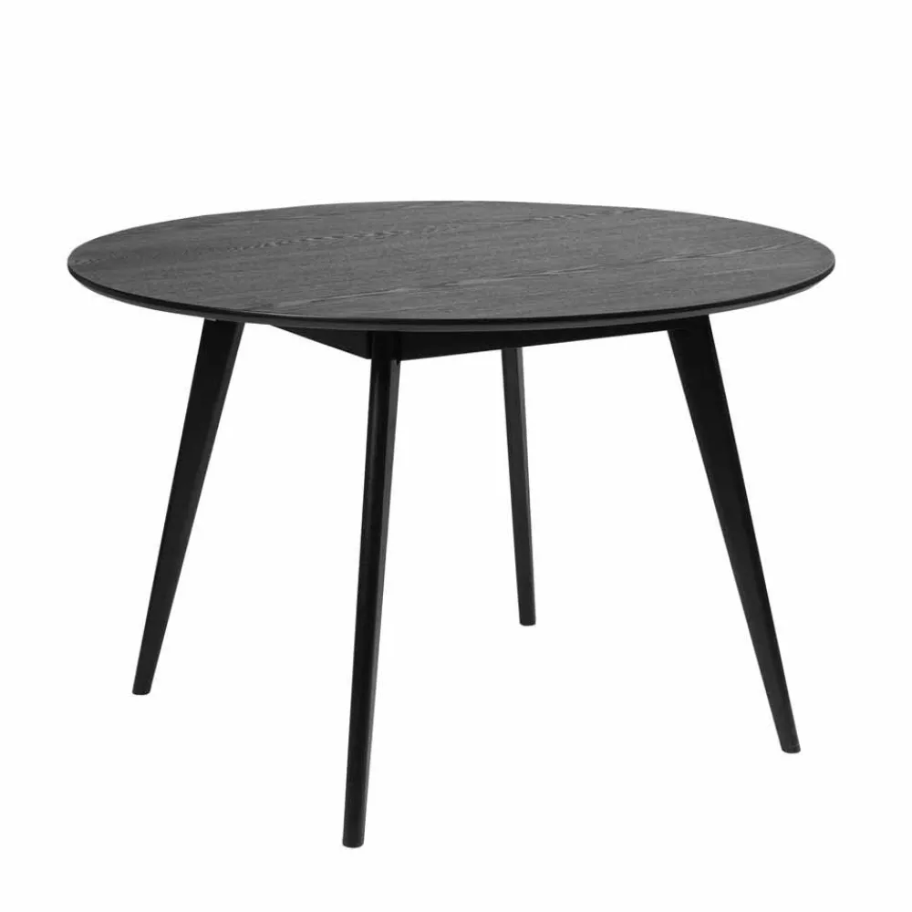 Wohnen Retro Möbel*115 cm runder Esstisch in Schwarz - Vartana