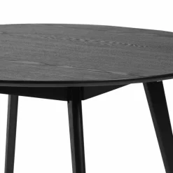 Wohnen Retro Möbel*115 cm runder Esstisch in Schwarz - Vartana