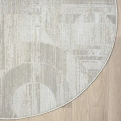 Wohnen 120 cm runder Teppich gemustert - Anika