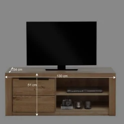 Wohnen Sideboards & Kommoden|Sideboards & Kommoden*130 cm schmales TV Board mit Tür & 2 Fächern - Nelenia