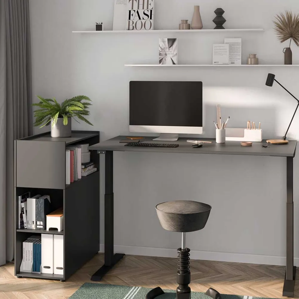 Wohnen Home Office Möbel|Büro Komplett*160 cm Schreibtisch & Regal Kombi - Tila (zweiteilig)