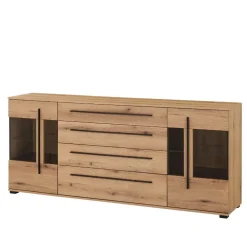Wohnen 200 cm Sideboard mit Glaseinsätzen - Brocus