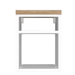 Wohnen Badregale*47 cm tiefes Badregal in Weiß & Wildeiche - Enwicos