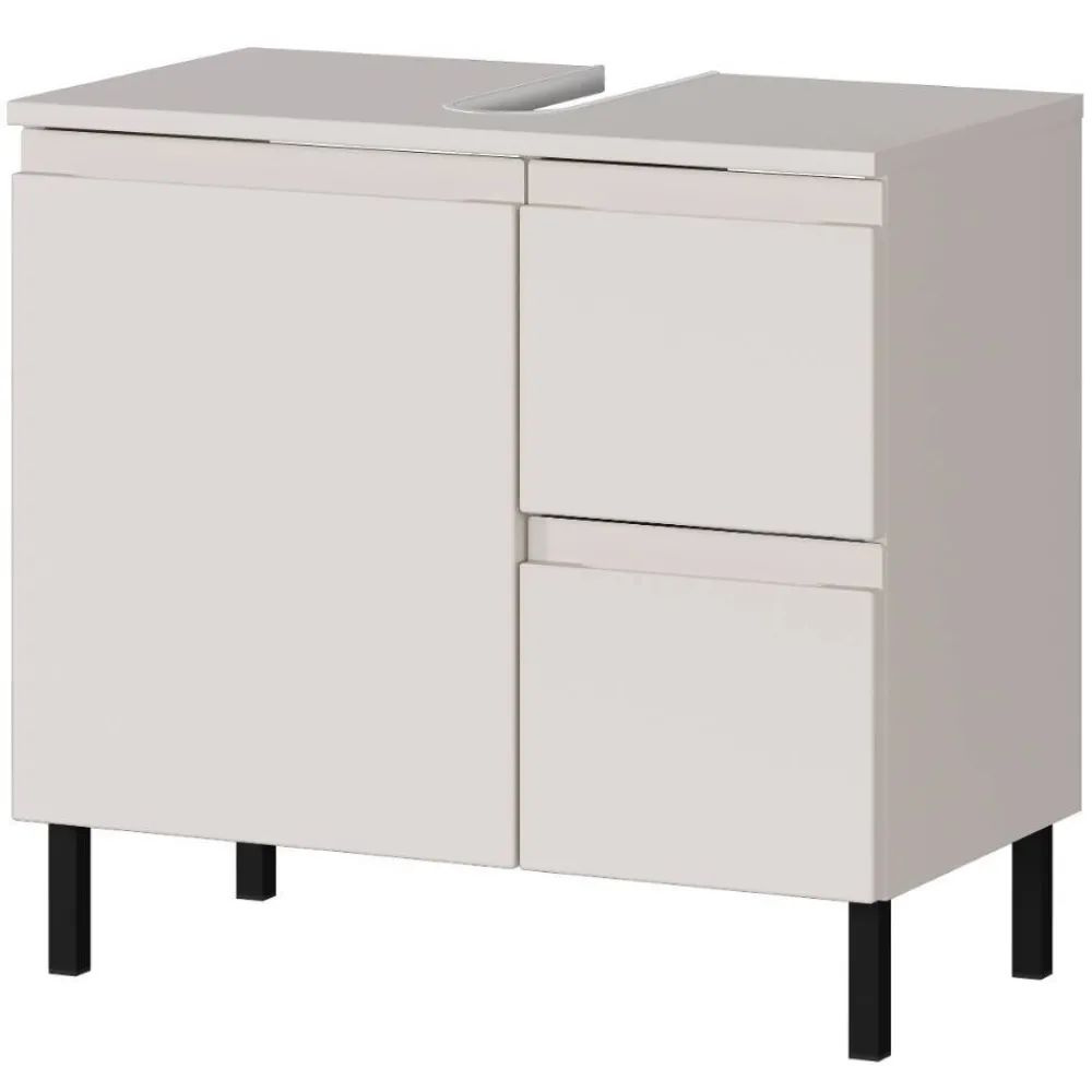 Wohnen 60 cm Waschbeckenschrank in Hellgrau - Dadra