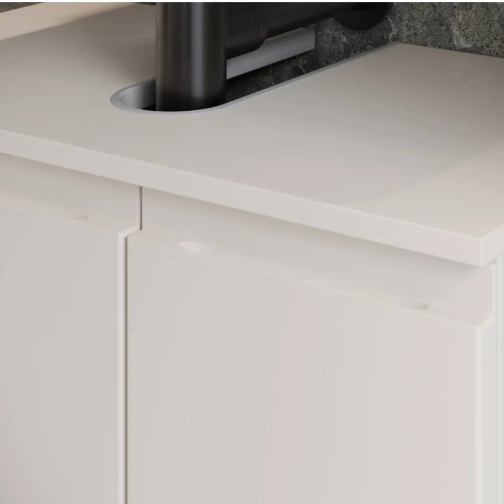 Wohnen 60 cm Waschbeckenschrank in Hellgrau - Dadra